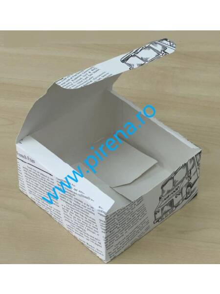 CUTIE MENIU CARTON ZIAR CU CLAPETA 130X130X62mm 300BUC/BAX